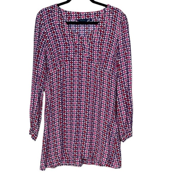 Boden Dress, Multicolored, Long Sleeve, 100% Viscose, Size 14 - Picture 1 of 5